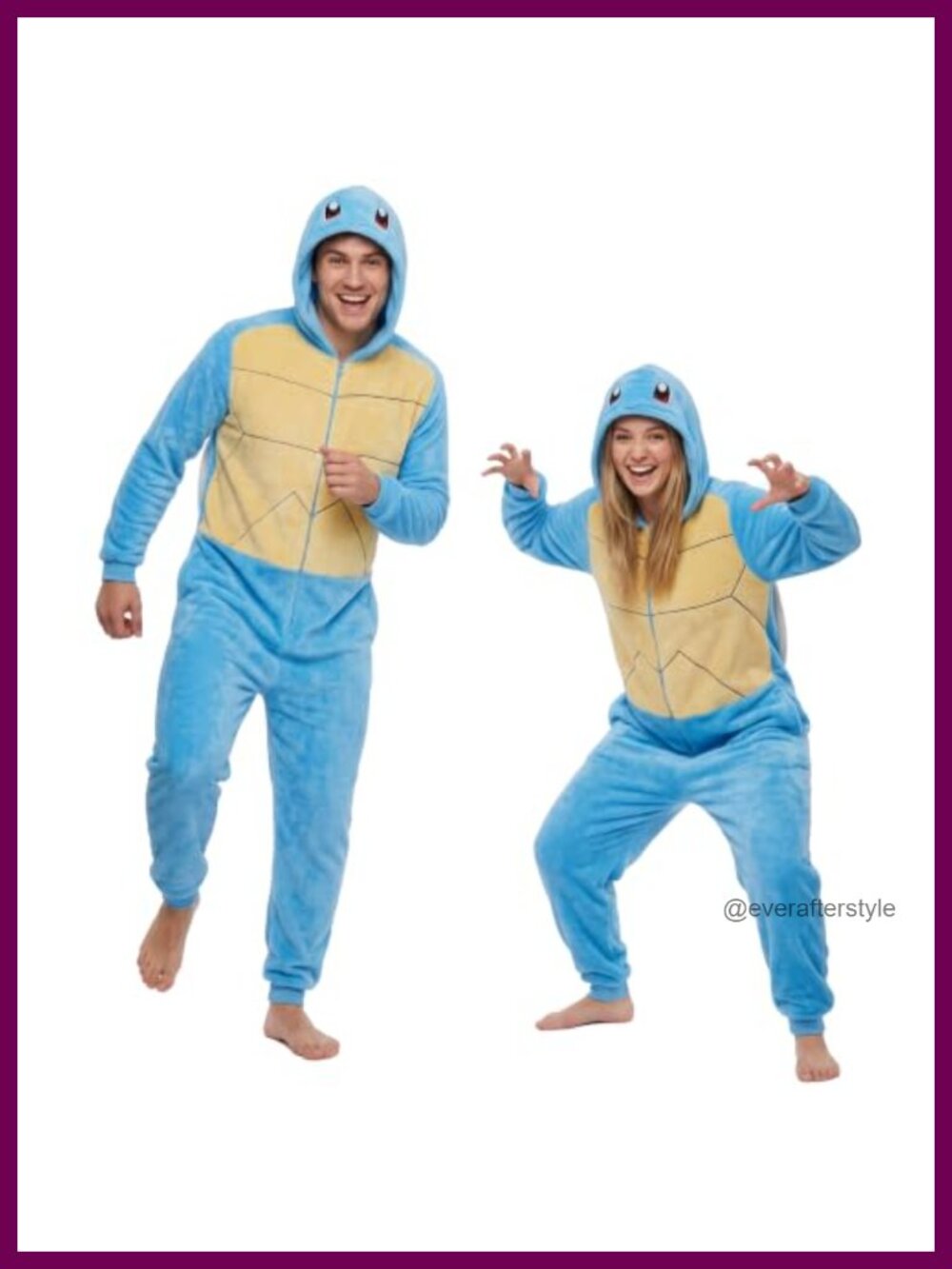 Pokemon Squirtle One-Piece Pajama Fleece Hooded Jumpsuit Men Teens